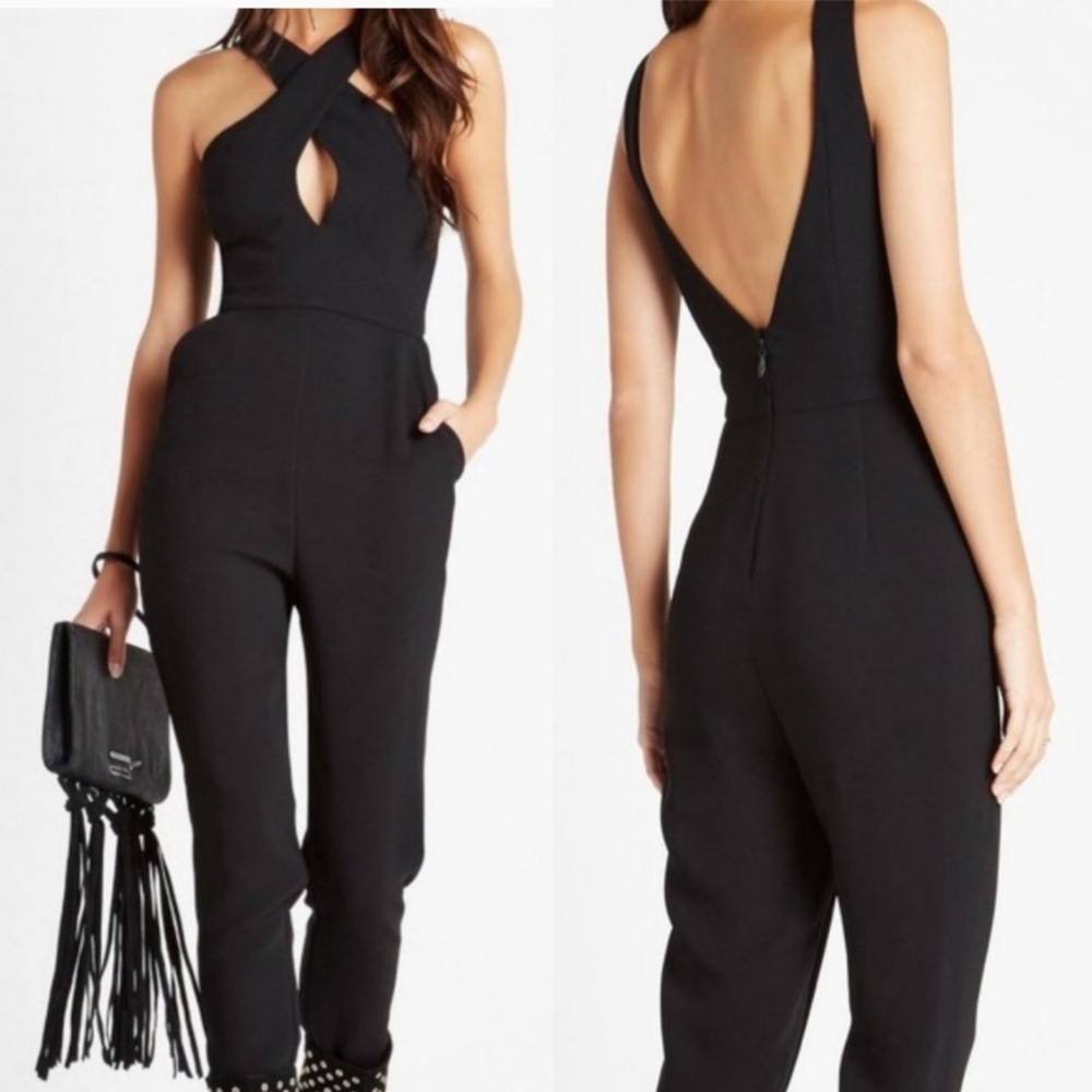 BCBGENERATION CRISSCROSS JUMPSUIT
